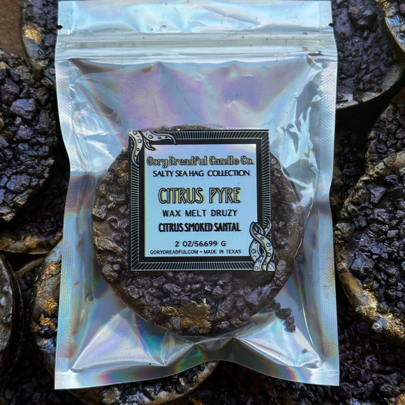 Citrus Pyre Deluxe Fusion Wax Melt Druzy - White Santal Citrus Scent - Picture 4 of 6